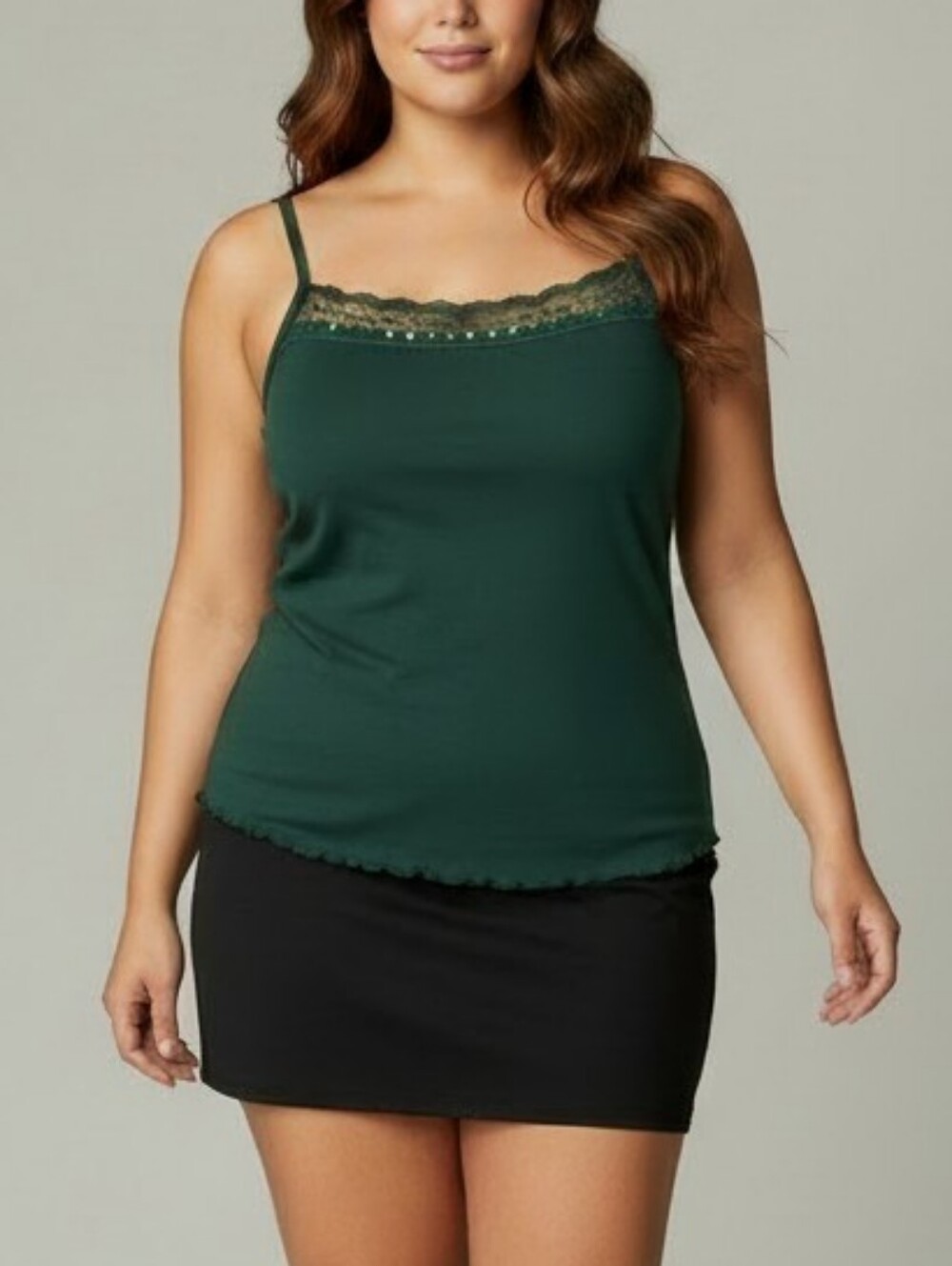 Vtg Y2K Teal Green Gold Sequin Sheer Cami Top XL Going Out Club Party Festival